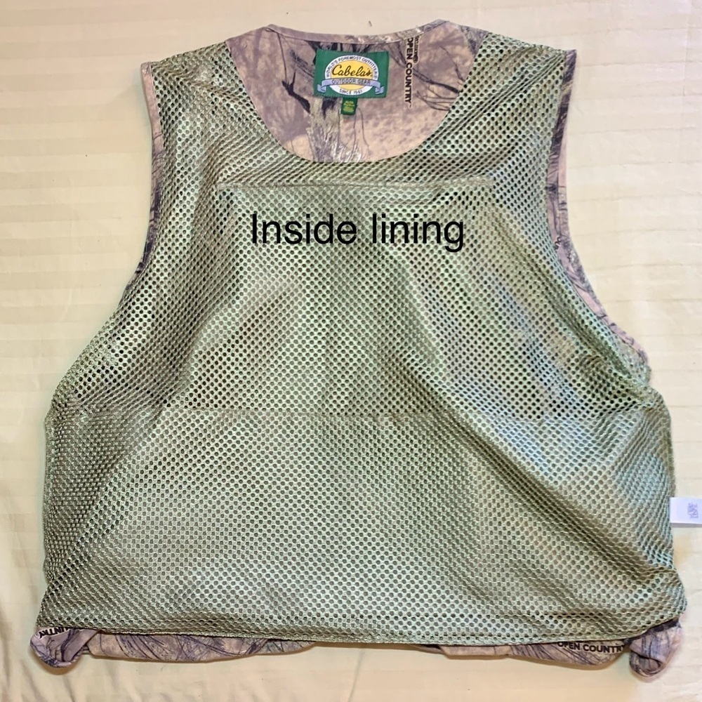 Cabela’s Hunting Vest Open Country Seclusion 3D Camouflage Print Green Men’s XL - Picture 8 of 12